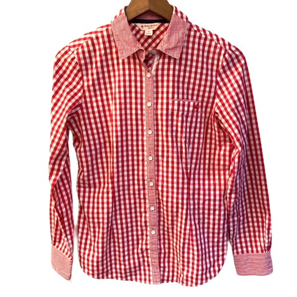Brooks Brothers Tops - BROOKS BROTHERS Cotton Red Gingham Button-Down, 4